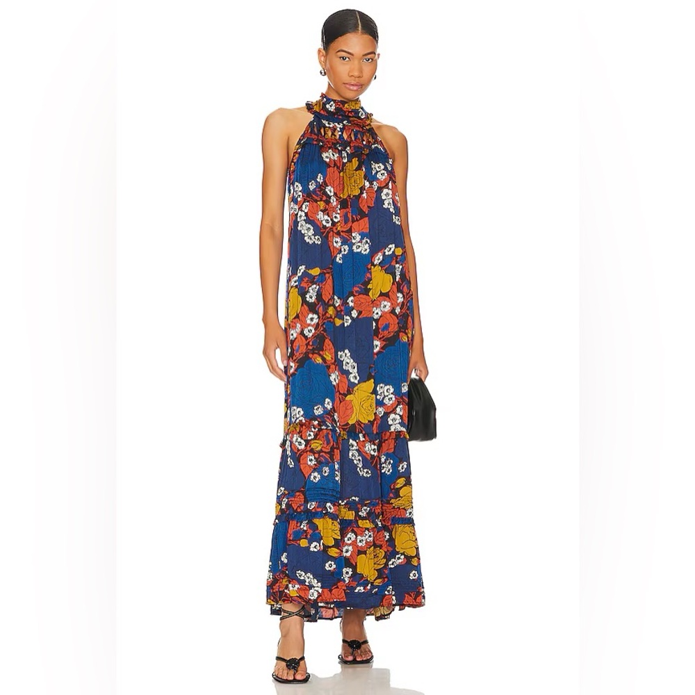 Cleobella Camille Maxi Halter Dress in Sakura
